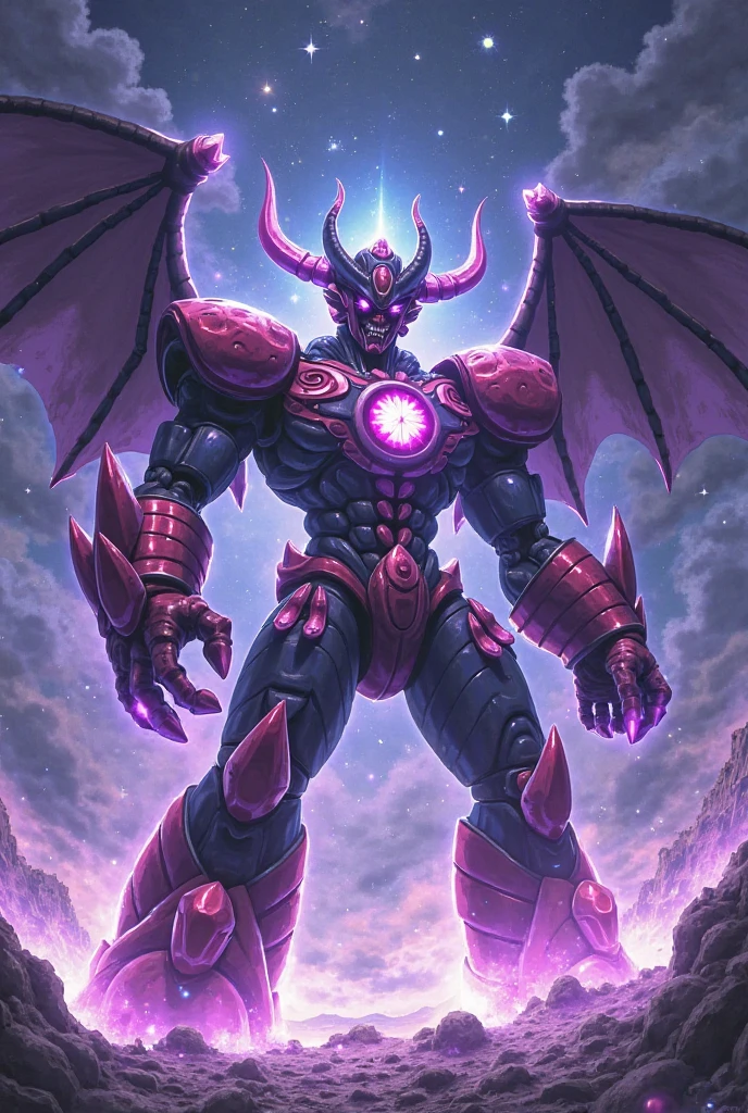 Minotaur, fur pink with super fluffy face and covered in purple insect-like armor, electrified ant antennae, violet and purple with neon green gears tail, chordophone, best quality, masterpiece