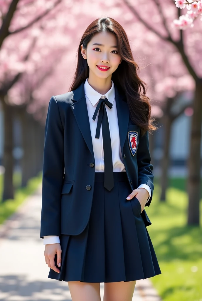 (Beautiful and detailed skin,Perfect Anatomy),At dusk,Sunset sky,14 years old,cute,Black Hair,ponytail, full body shot, Beautiful detailed girl, Highly detailed face, Detailed beautiful eyes, ((Japanese Girls, High , School Blazer:1.5)), City stairs、looking up from the bottom of the stairs、Very embarrassed, ((The wind blew up her skirt、Panties can be seen glimpsed:1.5))、Official Art，Highly detailed CG Unity 8k wallpaper, (masterpiece:1.0),(highest quality:1.0), photo shoot, 8k, Browsing Caution, High resolution, Kodak Portrait 400, Film Grain, Lens flare brilliance,View your viewers
