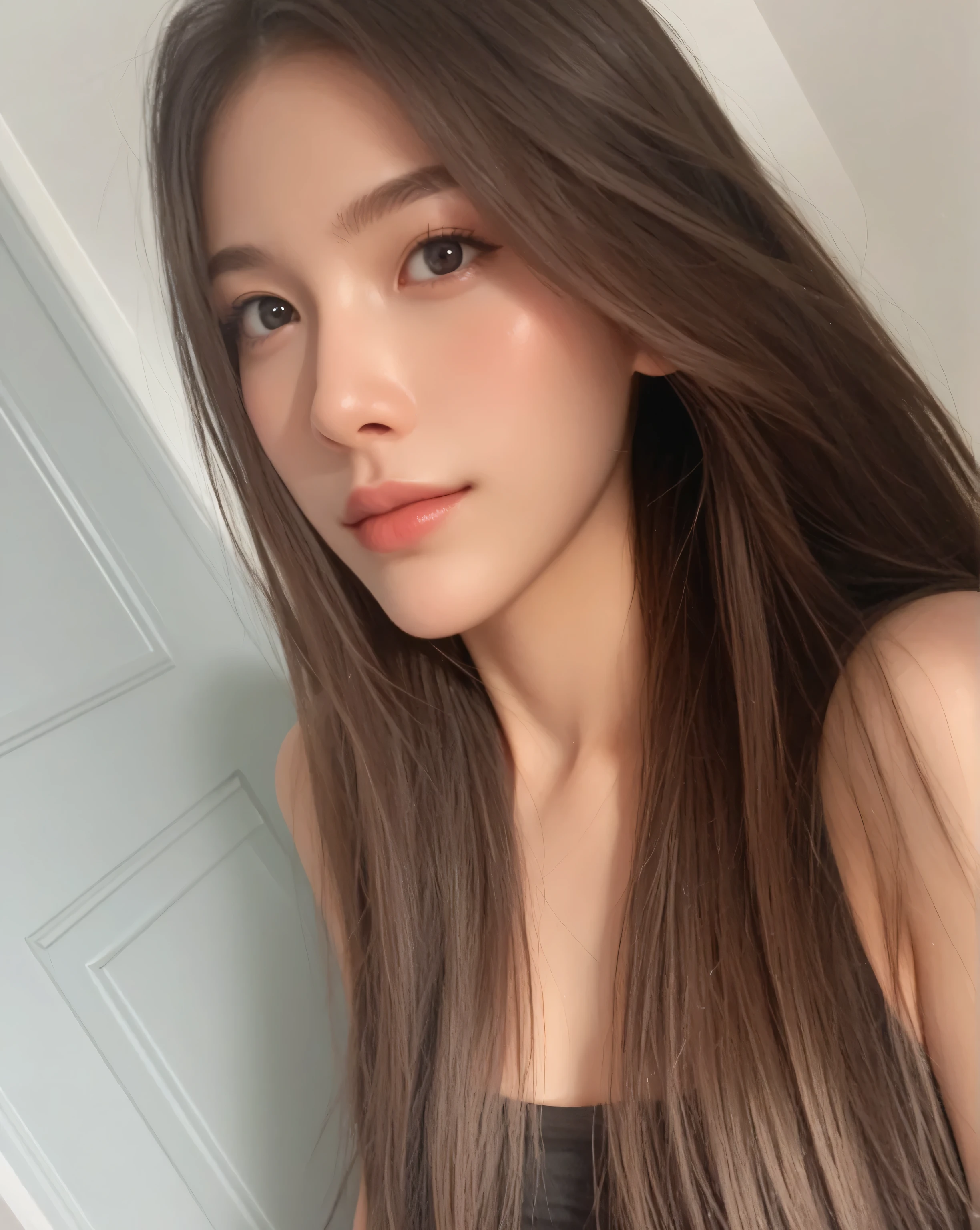 best quality, face focus, soft light, ultra high res, (photorealistic:1.4), RAW photo,
1 russian girl, solo, cute, (pupil, lights in the eyes), detailed beautiful face, (small chest),(high resolution detail of human skin texture),
(long hair),
indoor,
Damask Shirt Dress,
(portrait), perfect body, blue eyes, beautiful hair, sexy body, sexy lips, big breasts, young girl 16 years, thick eyebrows, plump lips, cold light, bright skin
