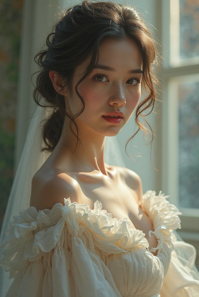 (renderizado 3D profesional:1.3) de (realista:1.3) The most beautiful art photo in the world,Rasgos femeninos suaves y brillantes, Una hermosa doncella francesa, Cabello largo y negro liso en capas, in a hands-together position, in a classic black and white maid costume, mirada suave y servicial, Renderizado 8K Unity de cuerpo completo, action shot, poro de la piel, very dark lighting, sombreado pesado, detallado, Cara detallada, (vibrante, Realistic photography, realista, foco nítido, 8k), , ((((Use pieles)))), (intrincado:1.4), decadente, (Altamente detallado:1.4), Pintura digital, renderizado por Octane, Estaciones de arte, Concepto-Arte, Suave, foco nítido, illustration, Arte Germen, (loish:0.23), WLOP Ilya Kuvshinov, y Greg Rutkowski y Alphonse Mucha gracias, (global ilumination, luz de estudio, Light Volumetric),