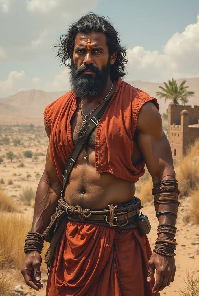 (best quality: 1.4), (Ultra Highres: 1.2), (photorealistic: 1.4), (8k, RAW photo: 1.2). The description of the Samaritan man's physical appearance is not detailed in the biblical narrative, but her Samaritan origin suggests she likely had similar characteristics to other people in the region. Without a historical-cultural context, the story of the man with a rustic Samaritan appearance, he appears to be a warrior.