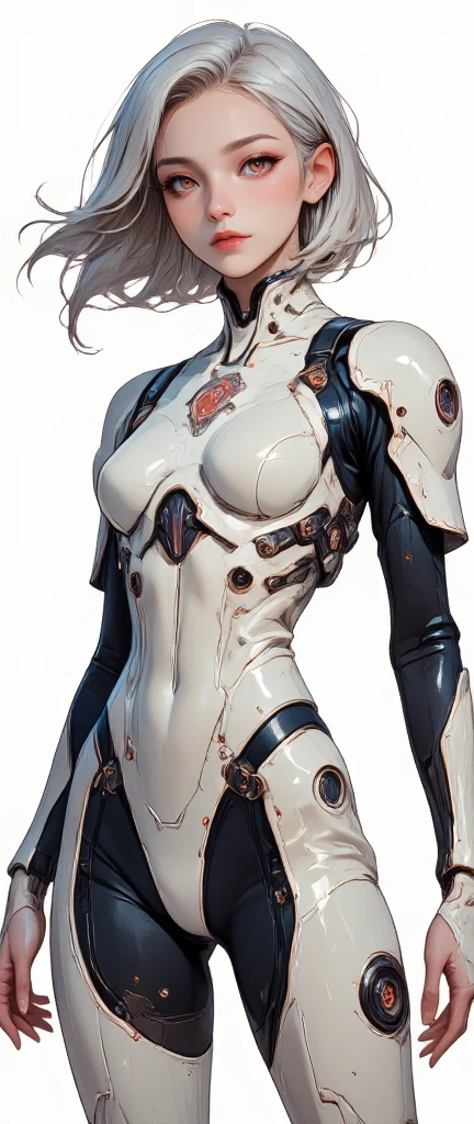 (((Brigitte Nielsen))), (((grey blue suit))), ((( soldier suit ))), (((Redhead short haircut))), (((Russian girl))), ((high collar)), (((grey blue army suit))), (((best qualityer: 1.4))), (Unbeatable masterpiece), (hiper HD),(CG 8k hyper-realistic), (((brave face))), (((breasts big))), (((hyper feminine))), sexly girl, ((( sculptural body ))), (((1 Kizi))), Kizi cibernética de 25 anos com perfectbody,,Beautiful and well-groomed face,muscular body:1.2,solid color detailed jacket, (Head to thigh photos), Complex equipment, green dark,Long pants,Tight clothes are dark,With white stars and off-white stripes,,,,,Armor Metal Electronic Parts, Poison tattoos ) INFO, Kizi, (((standing alone))), pirralha violent, ((())), sexly, pose de atitude, work of art, post-apocalypse, (((manga style))), bounty hunter, violent, Manic, the way you want, slenderbody, thin but strong, perfectbody, roupa moderna, advanced technology, neon, sleeves with vertical striped pattern, neutral background, (( cowboy shot )). intricate visual