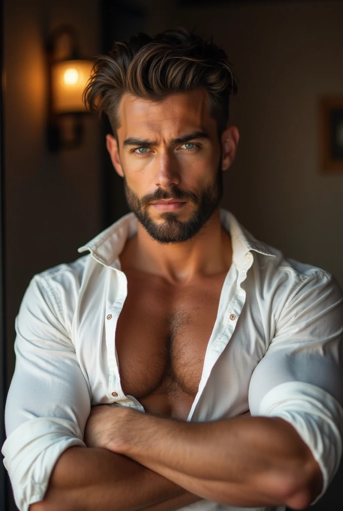 a perfect Czech man, focus on the character's face.