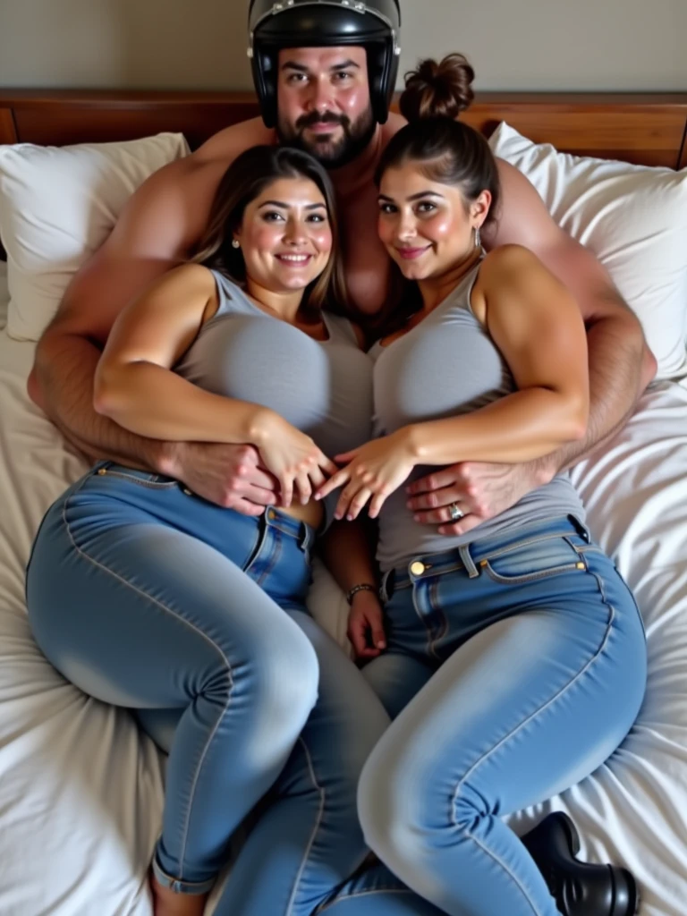 ((There were two people in the lingerie store, a man and a woman; The man is pretending to be a woman. One woman stood behind the man and grabbed the man's breasts, which made the man very embarrassed. The man had a graceful figure like a woman and had plump female breasts. The man was wearing women's lingerie and thighhighs. The woman stood behind the man and smiled evilly and teased the man. The woman stood behind the man and grabbed the man's breasts and laughed at him. The man showed an awkward smile, as if women were pitiful. The women's underwear store was quite crowded. , there are girls everywhere, except for one man. The man is a white man in his 20s, and the woman is a black man in his 20s. The man stands in front of the camera, and the girl stands behind the man. The man is the protagonist, and the women are just a foil to the man.),
(cameltoe exposure):1.3),((The man stands in front of the camera, and the girl stands behind the man.):1.3),
NSFW,((panty bulge,wearing lingerie,lingerie store):1.1),many people,((one girl is behind the feminized man):1.1), futanari,crossdressing, genderswap,((the man is pretending to be a woman):1.4),((the man is growth woman's breasts):1.45),<lora:breastsizeslideroffset:0.3>,
((the man is wearing see-through bodysuit):1.1),((the man is wearing see-through dress):1.1), ((the man is wearing see-through thighhighs):1.2),(sexy see-through dress:1.1),
in a women's lingerie store,((lingerie store are crowded with girls in it):1.3),((there are many girls around the man):1.4),((linshop background with bras,lingerieshop):1.2), <lora:lingerieShop_v1:0.8>,
((cameltoe bulge,penis bulge, panty bulge,crotch bulge):1.5),astraalibulge, <lora:Astraali_BULGE_V2:0.4>,
,light color tone,light tone,low contrast,lighten the saturation,
((man's face,facial hair, beard,feminized male):1.3),ultra fine painted face,face detail,embroidered underwear, embroidered panty,curvy,skinny,
((Shoulder-length hair with loose curls, Loose wavy medium length hair, Wavy bob, blonde hair):1.1),ultra fine painted lingerie,ultra fine painted embroidery,
masterpiece, best quality, highres, (photorealistic:1), (depth of field:1.1),light color tone,light tone,low contrast,lighten the saturation,
close-up character lighting,<lora:detailSliderALT2:0.1>, SkinPerfection_NegV15,(Restart),