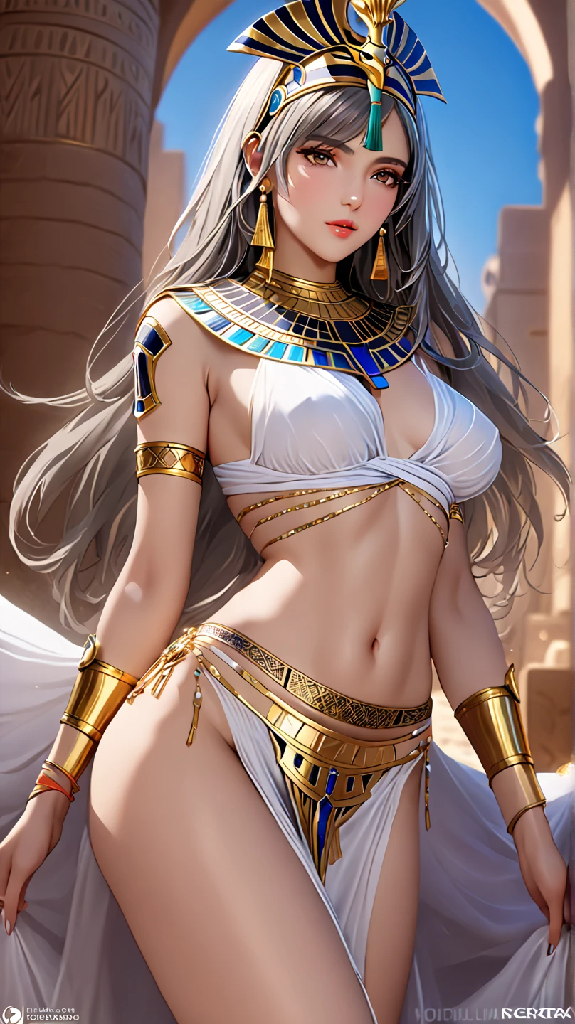 a beautiful hindu goddess in a white sari, extremely detailed face, beautiful eyes, sharp focus, photorealistic, 8k, HDR, goddess, divine, serene expression, ornate jewelry, flowing fabric, detailed texture, jewelry, glowing skin, intricate sari patterns, surrounded by lions, majestic, powerful, elegant