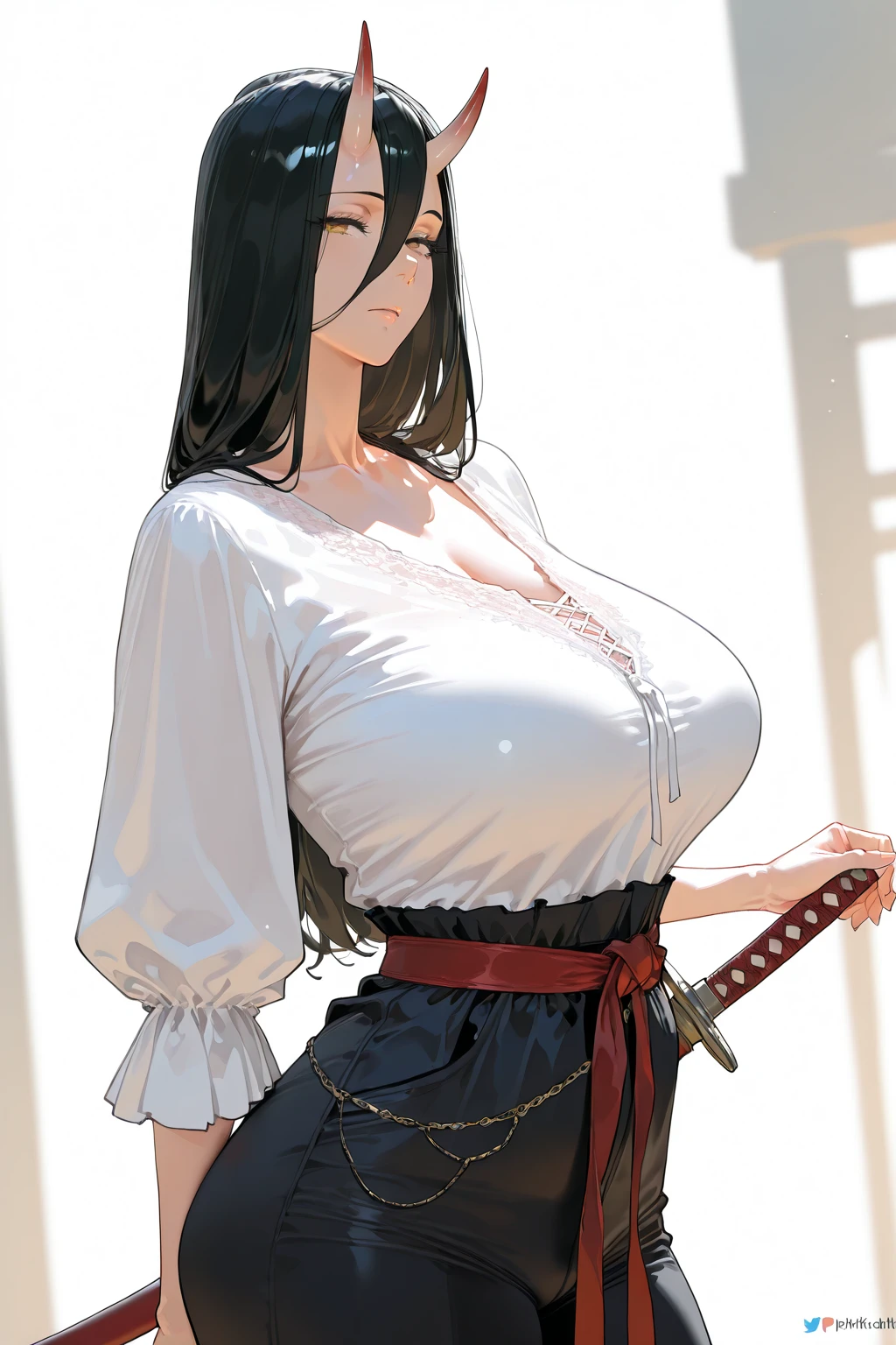 ((masterpiece)), ((best quality)), ((grotesque and splatter)), beautiful girl, curvy, tall, belly button, big breasts, femdom, slaughter, bloody white dress, Blood on the body, Bloody, Blood on the belly button, Blood on the belly, Blood on the breasts, tall, bloody knife, bloody sword, bloody belly, war, fight, kill, Behead, shot from below, POV from fallen enemies, sensual, Blood on the breasts, smile, spattered by much blood, having a big bloody sword, reflecting blood on the whole body, looking down on me, massaging breasts, getting excited sexially, kill everyone, blood splatter, cruel, background with battlefield, cut off head of man, holding a severed head