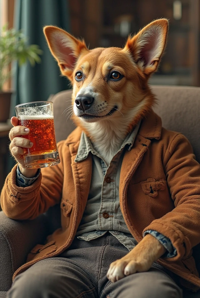 happy foxes toasting beer