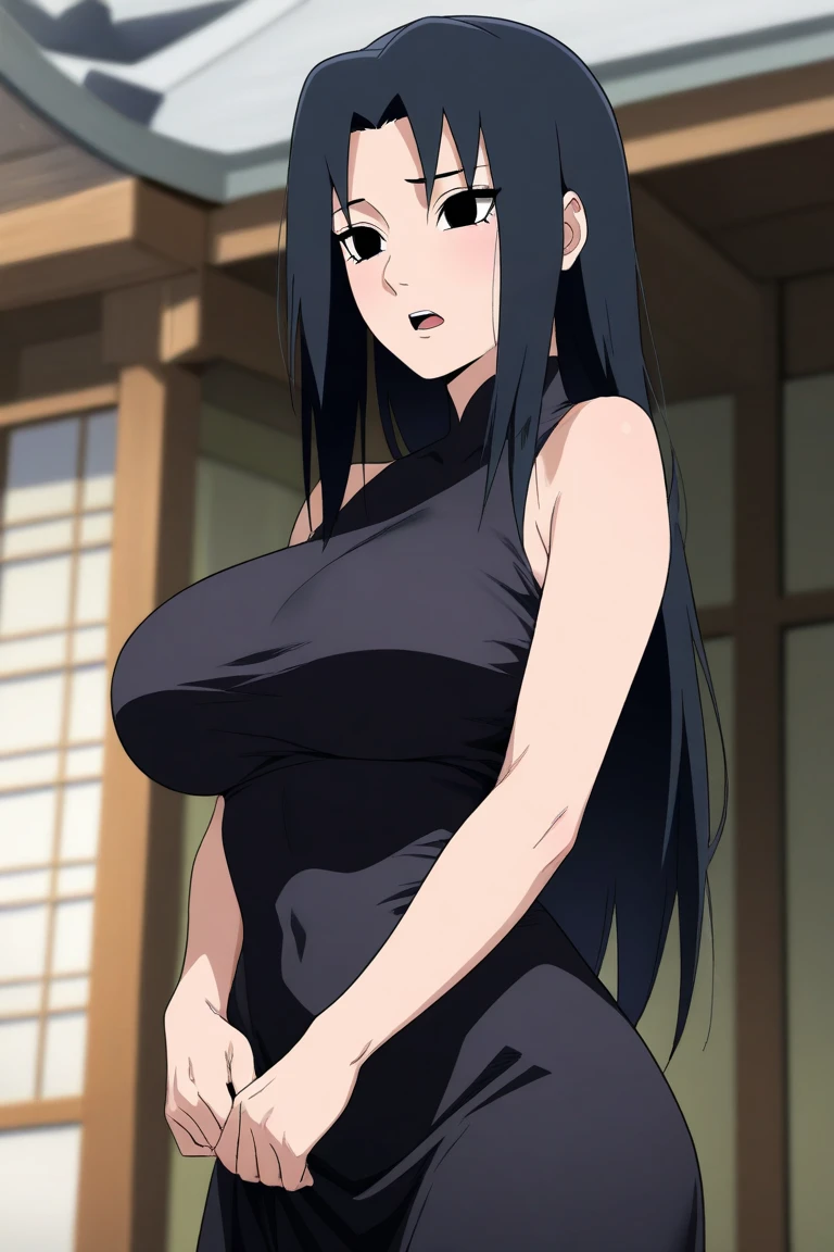 (mejor calidad,4k,high resolution,obra maestra:1.2), (ultra detallado), (sin ropa) (NSFW not safe for work art) (playa Fondo), (naruto shippuden settings), (pose sexual), (realista,photorealista,photo-realista:1.37), (hdr,HD), (retrato), (vivid colors), (Piernas largas), (cara claramente alargada), (Hermosos ojos detallados), (hermosos labios detallados), (ojos y rostro extremadamente detallados), (long eyelashes), (Sharp focus), (physically based rendering), (pelo largo negro, fluyendo en el viento), (sin ropa), (senos grandes) (abierta las piernas), (intense), (expression of intense desire), (Desenfoque de movimiento), (elegante), (Figura delgada), (inspirado en anime), (luces brillantes), (sexual), (colores contrastantes), (ambiente misterioso), (action packed scene), (Unique style), (llamativo), (Apuesto), (evocador), (expresivo), (Intriguing atmosphere),