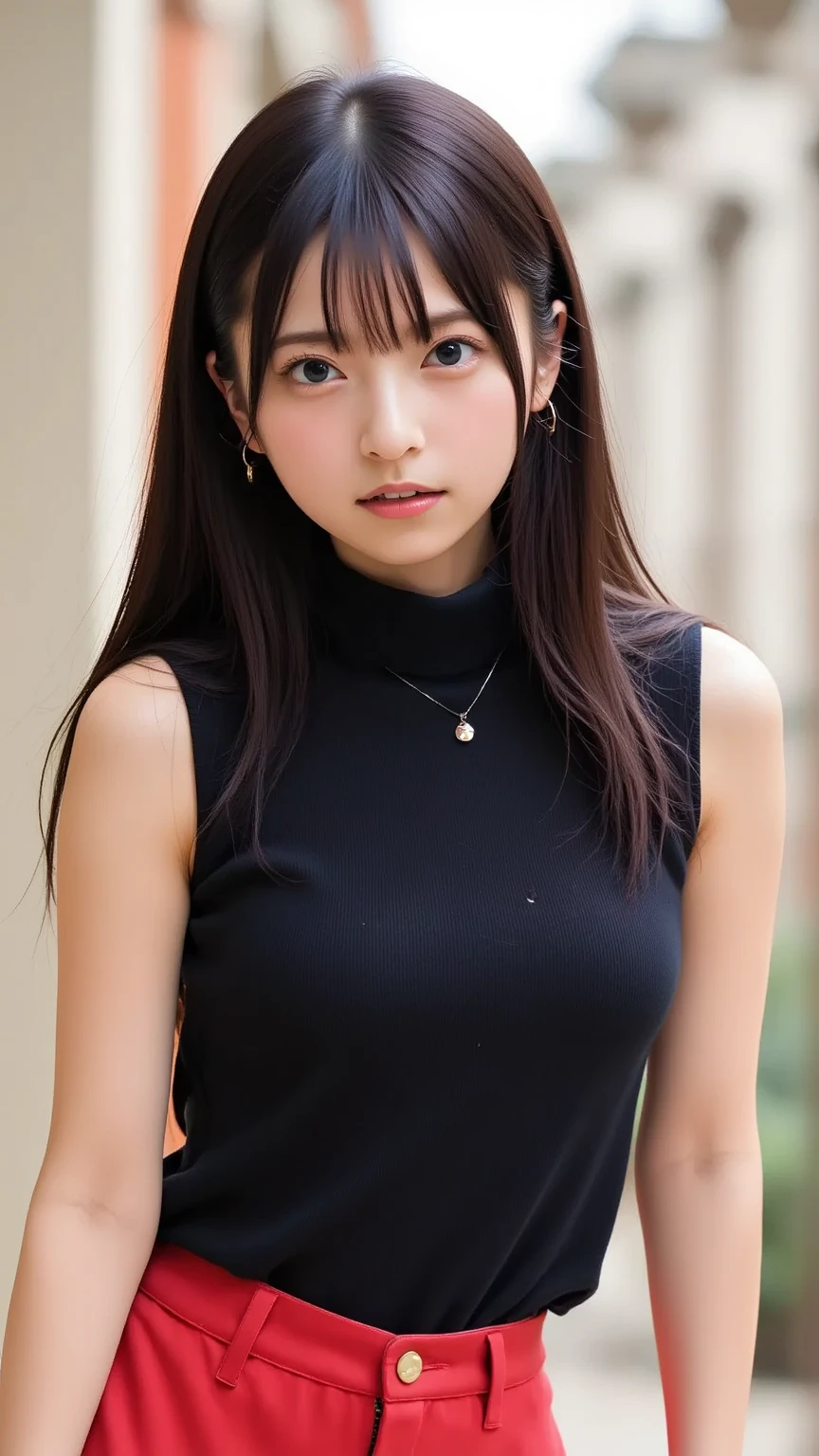 A girl with Qi bangs