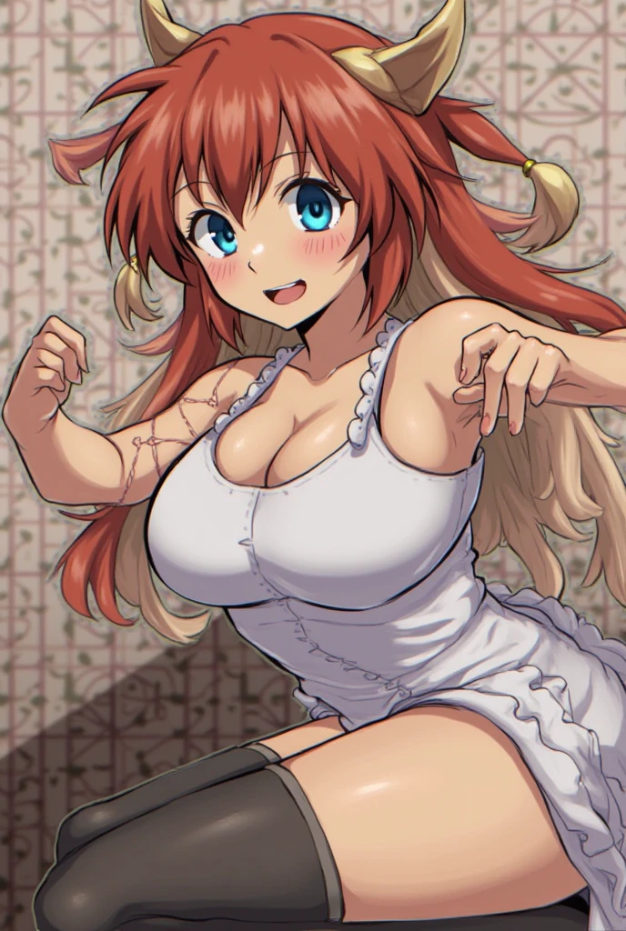 Orihime Inoue, Ovaries, One girl, single, Long Hair, hair decoration, Looking at the audience, My hair is messy, Orange Hair, single, Thighsまでのストッキング, Thighs, Long Hair, ((masterpiece)), Sexy situation, blush, shy, Full nudity、Realistic nipples、Puffy nipples、Raise your arms、Very wet armpits、Highly detailed armpits,Very red face,A rut face、((Photograph faces)),Huge nipples、Perfect ,((tears:1))