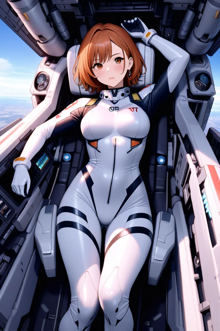 Absurd resolution, high resolution, (masterpiece:1.4), ultra-detailed, 1girl and 1boy, in a spacesuit, seen from above, space, floating, satellite, outer space operation, wide-angle lens distortion
