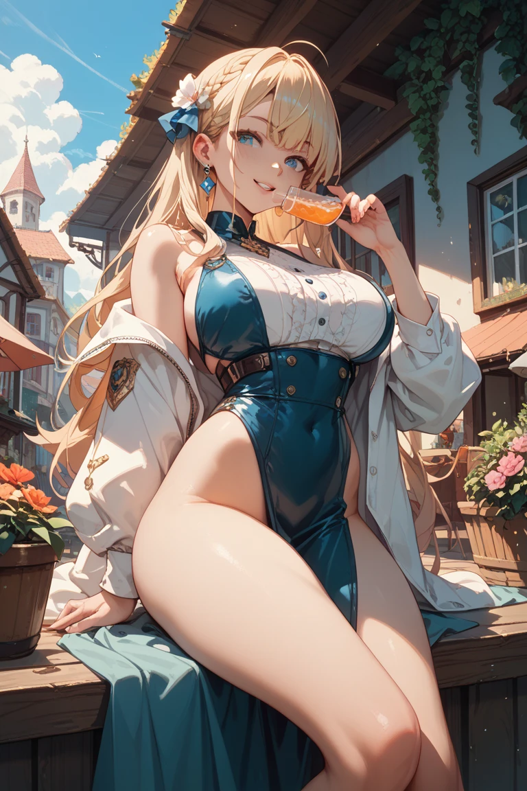 Masterpiece
(woman,The facial expression is accurate,Anime style face,greenish blue eyes )
Shooting stars flowing at night
((((grassland))))
((((地面に座っているwoman:1.9))))
((((ウェーブのかかった金髪と緑色の目をしたwoman))))
8k((((high school girl))))
8k(((((A sloppy smile,Embarrassed face,I feel a little sick)))
((夜空を見ているwoman))
Emphasize the breasts and draw the body