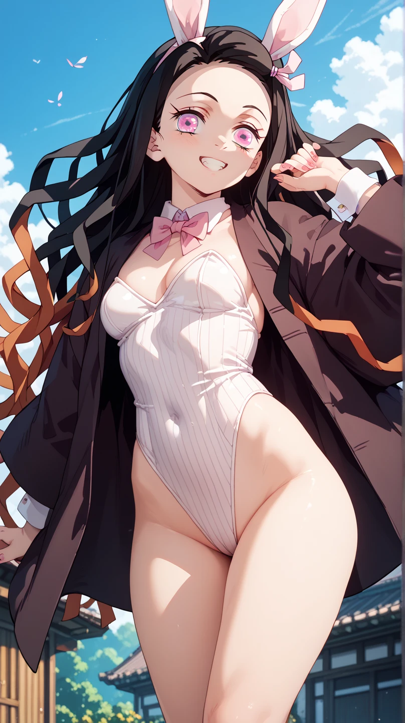 sekijou sawako, shibari, brown eyes, bondage, bound upside, brown hair, long hair, circle eye glasses, stripped, best quality, ultra-detailed, high resolution, extremely detailed cg, unity 8k wallpaper, masterpiece, perfect body, anime picture, femsub, BDSM, small flowers design yellow panty, grey bra, small breasts, at night, teary-eyed, gagged with duct tape, whole mouth gag, Sekijou Sawako, tied up her wrist behind her back, tied up ankle together to ceiling, bracing,