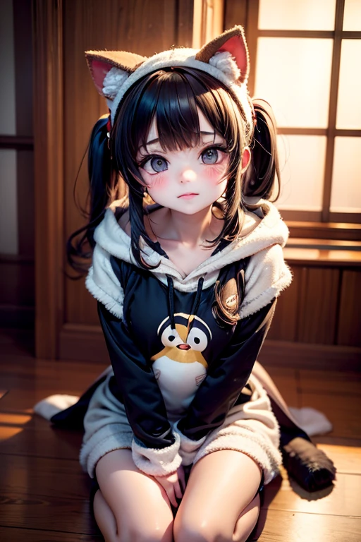 cute anime catgirl, detailed, (trending on pixiv), 4k, very beautiful