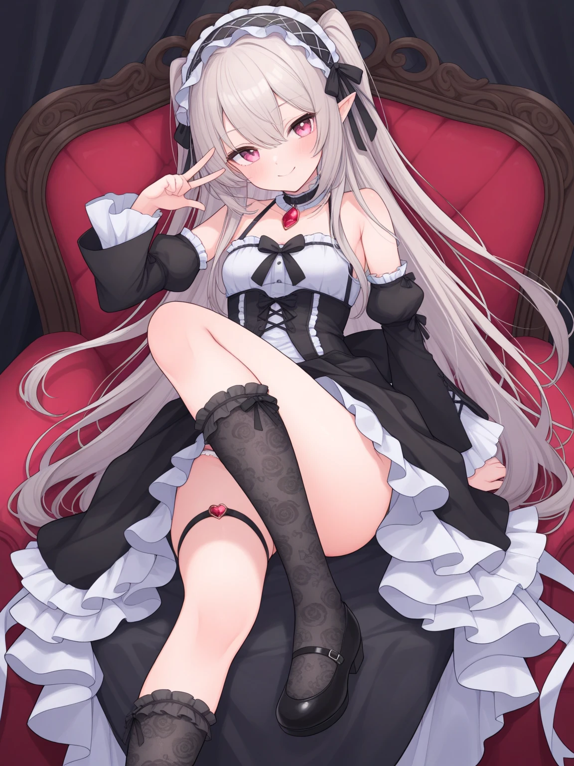 opening legs,Bunny ears,underdressing, the feet,is shy,sitted, high-heels