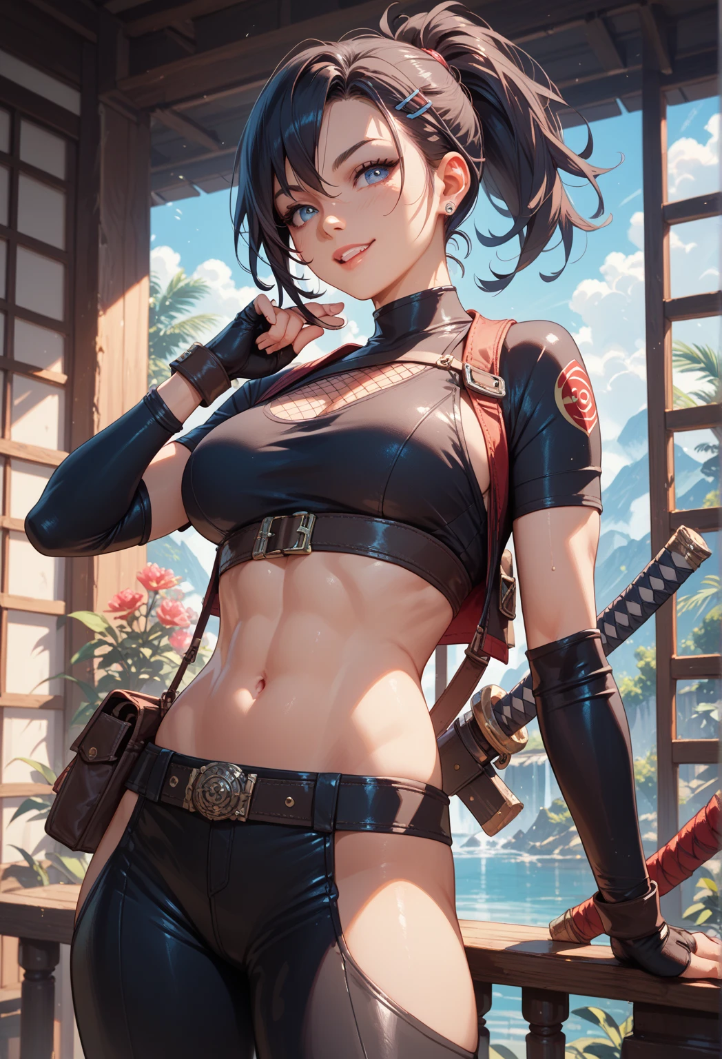 cleavage,exercise, outdoors,morning,day, sunlight, looking at viewer, bikini, 1girl, masterpiece, absurdres , cinematic lighting,bust shot,extremely detailed CG unity 8k wallpaper, cowboy shot,