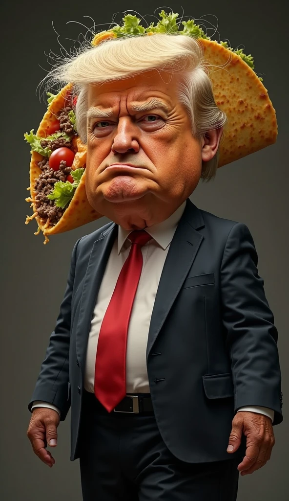 Donald Trump (holding a burrito in his mouth:1.3), (head tilted), (messy:1.3), salsa, stained shirt, messy table, backlit, intricate details, highly detailed, slate atmosphere, (cinematic:1.3), dimmed colors, dark shot, muted colors, film grainy, lut, spooky, detailed face, complex background, intricate background, detailed background, soft light, sharp