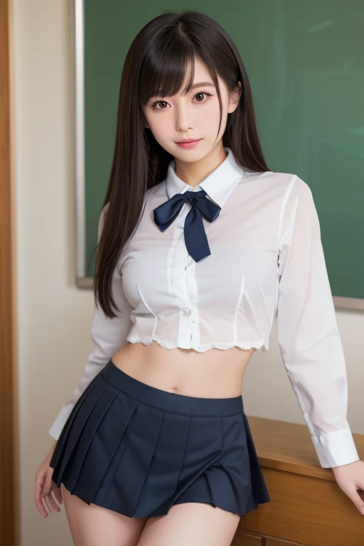 ulzzang -6500-v1.1, (Raw photo:1.2), (Photorealsitic), huge filesize, hight resolution, ighly detailed, top-quality, (masterpiece:1.6),(Hyper-realistic: 1.4), ighly detailed, nffsw, finely detail, top-quality, 8k wallpaper,People with Japan,((1 schoolgirl)),17 age、cowboy shot、((Muscular woman like a bodybuilder:1.6)) ,Hourglass-shaped body、((Huge ass)),((thick and strong legs、Sculpted muscular legs:1.4))、((Thick arms with sculpted muscles:1.3))、wide breasts, ((Disproportionately huge breasts:1.4))、((Lori face:1.2))、Narrow eyes, cute face, Narrow eyes,((closes mouth、shyly smile))、poneyTail、(Japan schoolgirl uniform、White short-sleeved shirt、a bow tie、Navy Blue Plaid Pleated Skirt、Dark blue high socks)、Party Room、 (Realistic: 1.3), (Smooth lighting: 1.05), (Improved cinematic lighting: 0.9), Realistic lighting, Backlight, Face Light, raytrace, (Whitening light: 1.2), (Image enhancement: 1.4), ( Top quality real skins: 1.4), (Body Line Mood Increase:1.1), (Skin Texture Enhancement Beauty:1.1),