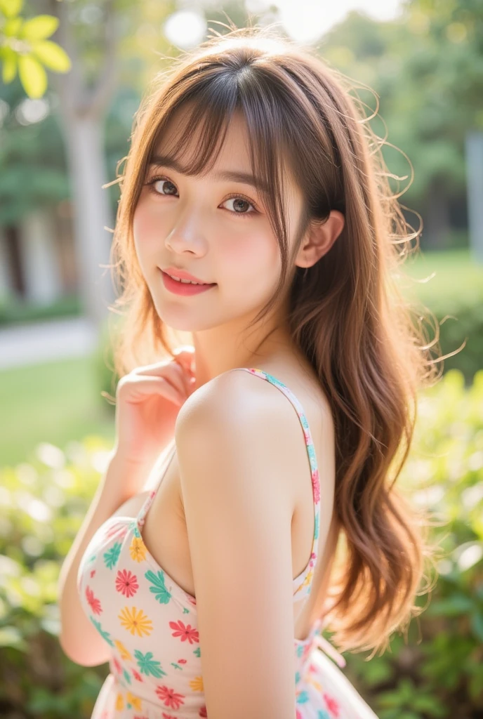 [best masterpiece] table top, highest quality, shape, Highly detailed and finely crafted, High resolution 8K wallpaper, Japanese style,
Dynamic and beautiful form, Sharp features, Full body image of a 20 year old girl wearing spring clothes, oozing sex appeal,
Wavy hair flows softly around the face, cute expression, natural color lip, bold, Sexy pose with a seductive smile,
Harajuku fashion aesthetics, exuding confidence and charm, [masterpiece]