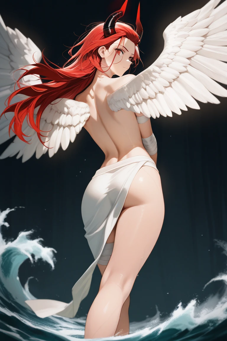 houjuu nue, asymmetrical wings,Wambu, Wambu_Draws,(art inspired by Bill Sienkiewicz). oil painting)