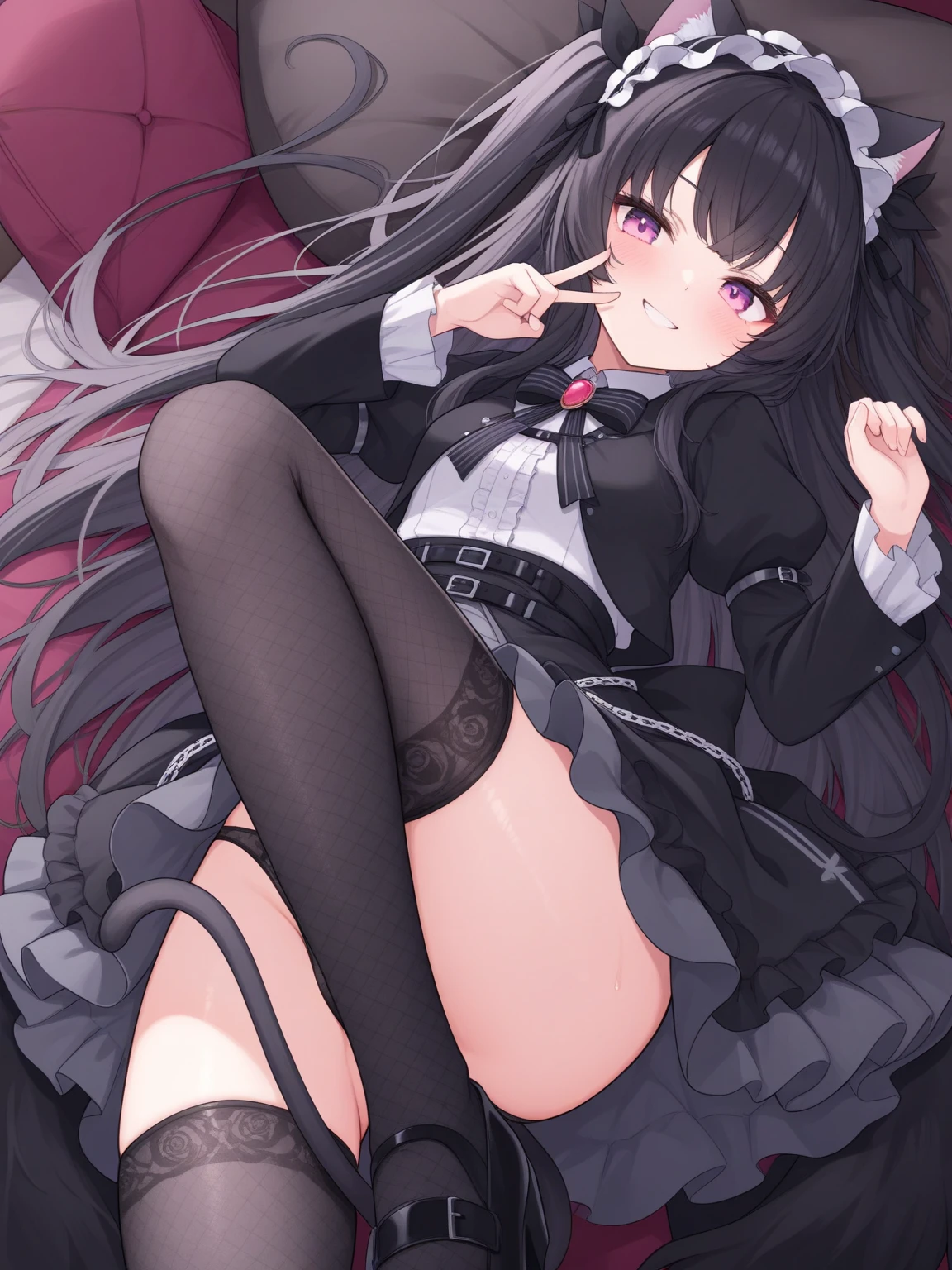 Best Quality, Masterpiece, Boy's Photo, Bed Lying, School Uniform, Little Boy, Royal, (8K, Best Quality, Masterpiece:1.2), Ultra Highres, Intricate Details,
1boy, (beautiful face:1.2), puffed socks, loafers, Harajuku, punk，loose socks，short hair，leg warmers,  solo, bed, (nsfw:1.4), crotch, spreading legs, erection, garter