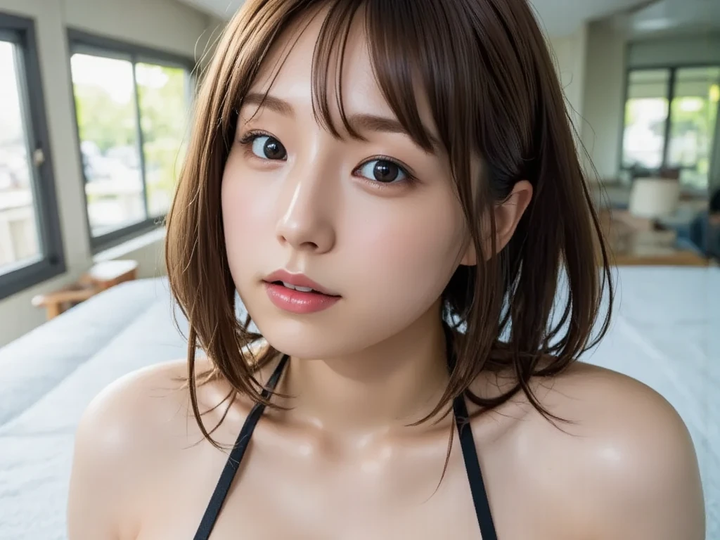 During the bath、Duck toy in the bathtub、Cute woman asking for a kiss、She looks at me with a look that says she wants to be held.、Small bust size、Sculpted body、Moistened skin with lotion、highest quality, Super detailed, cute, Childish expression, Lovely, sexy, device, Very detailed, 4K, 8k, highest quality, 超highest quality, beautiful, Genuineistic, Genuine, Looking up from below, Morning, , beautiful light brown hair, beautiful eyes, short hair, Earrings, Light Smile, blush, Lens flare, Cowboy Shot、Completely naked、Watching the audience、looking at the camera、Hairy pubic hair、Pubic hair is coarse、Sweaty、Temptation Pose、Tears and confusion、Front standing pose、Her breasts are cute、Soft and smooth skin、Put your face close to me and peer in、