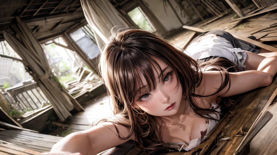 anime lingerie girl laying on the floor with her head on her hand Hyperrealism reaches new heights in this intricate composition, bathed in soft lighting, DSLR Wide Angle Lens, Nikon D850, 8K brilliance by Wassily Kandinsky