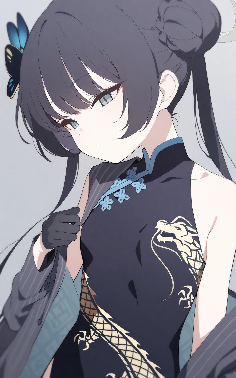 anime girl with black hair and blue eyes sitting on a bed, cute anime waifu in a nice dress, anime moe artstyle, anime girl wearing a black dress, seductive anime girl, (anime girl), cute elegant pose, inspired by Ma Yuanyu, guweiz, from girls frontline, anime waifu, attractive anime girl, by Shitao, beautiful anime girl, sex scene, hot pose