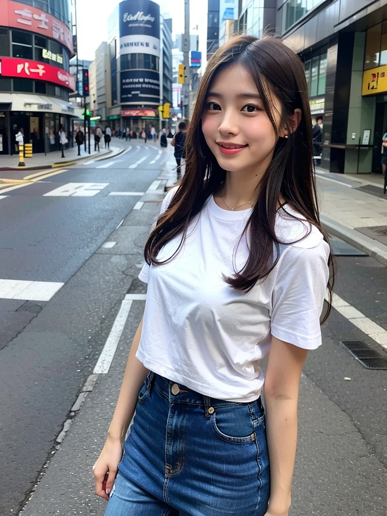 1girl in、-yesbian'Because of the large , the lower part of her chest was visible.、A dark-haired、pantiy、Beach、A slight smil、cleavage, decollete, decolletage , NSFW, NAKED, NUDE