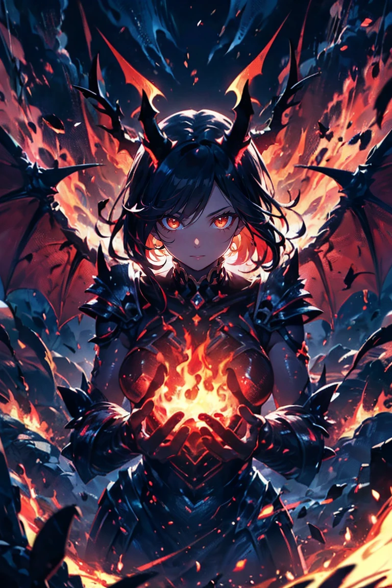 An adorable abyssal demon emerges from vibrant flames, showcasing its otherworldly beauty and charm. The demon's fiery eyes glow with an intense and captivating brilliance, drawing attention to its striking presence. Its curvaceous horns curl gracefully, framing a face that exudes both power and elegance. The demon's luscious, full lips are subtly tinged with a fiery shade, adding to the allure of its expression.
With intricate attention to detail, the demon's skin glistens with a luminous sheen, radiating a mesmerizing iridescence that reflects the dancing flames around it. The smooth texture of its obsidian-like scales is flawless, hinting at the vast depths from which it originates.
The vibrant flames that surround the demon create a lively and energetic atmosphere. Their warm hues range from deep crimson to bright orange, casting dynamic shadows and illuminating the surrounding space with their intense heat. The flames flicker and dance, forming intricate patterns as they intertwine with the demon's ethereal form.
The image quality is of the utmost importance, with a focus on achieving the best possible outcome. The prompt emphasizes the need for (best quality, 4k, 8k, highres, masterpiece:1.2) resolution, allowing for ultra-detailed rendering. The resulting image should exhibit a realistic and photorealistic quality, capturing the essence of both the demon and the vibrant flames.
To enhance the artistic style, a touch of dark fantasy and surrealism infuse the image. The prompt conjures an evocative atmosphere reminiscent of dark legends and mythologies. It opens the door for the artist to explore unique aesthetics, combining elements of horror, fantasy, and beauty within the abyssal demon's visage.
The color palette used in the image is vital in conveying the ethereal nature of the demon and captivating the viewer's attention. The vibrant flames exhibit fiery reds, intense oranges, and mesmerizing yellows, contrasting beautifully against the demon's darker