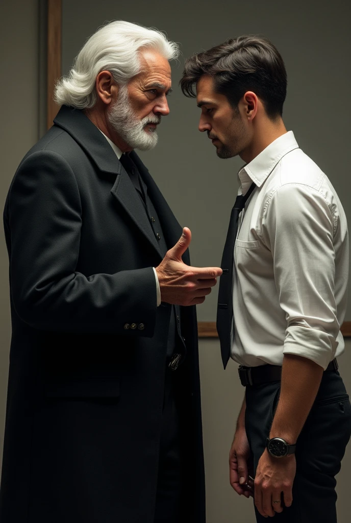 A 60-year-old man looking at a 20-year-old man's butt