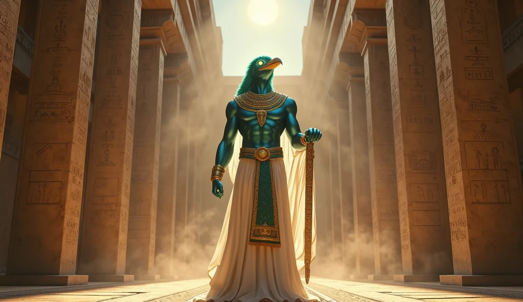 There is a man in costume standing in front of a building, Des ghost pictures, This is Horus, egyptian god, God Horus, the egyptian god, Horus portrait, 愤怒的God Horus, Storm egyptian god, Pharaoh, egyptian god of wind, god egypt, Mysterious Double Horus Valkyrie, Reptile Anubis