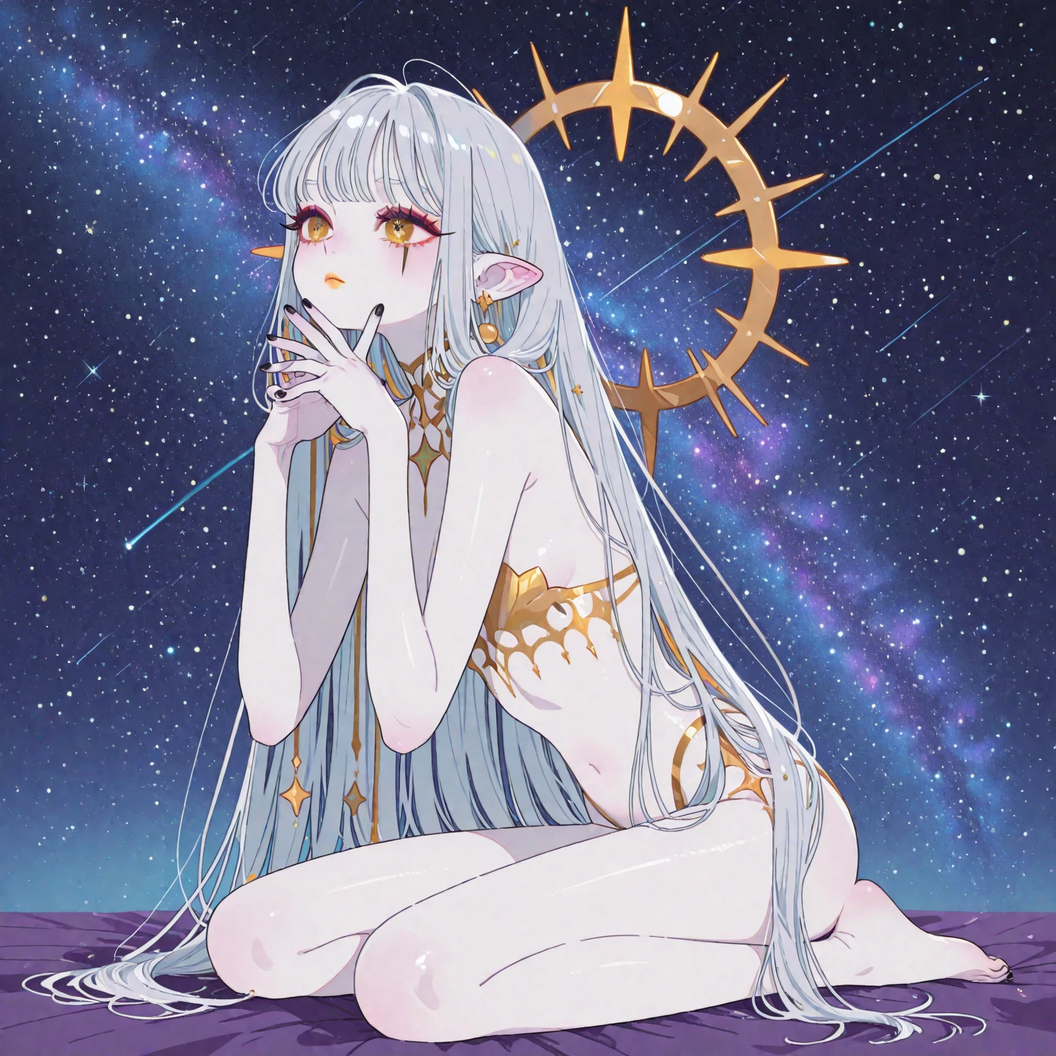 Indian goddess of Vedic and Brahmana Upanishad mythology　(NSFW) (((Toddler girl))) (((5 years old)) ((Completely naked))
