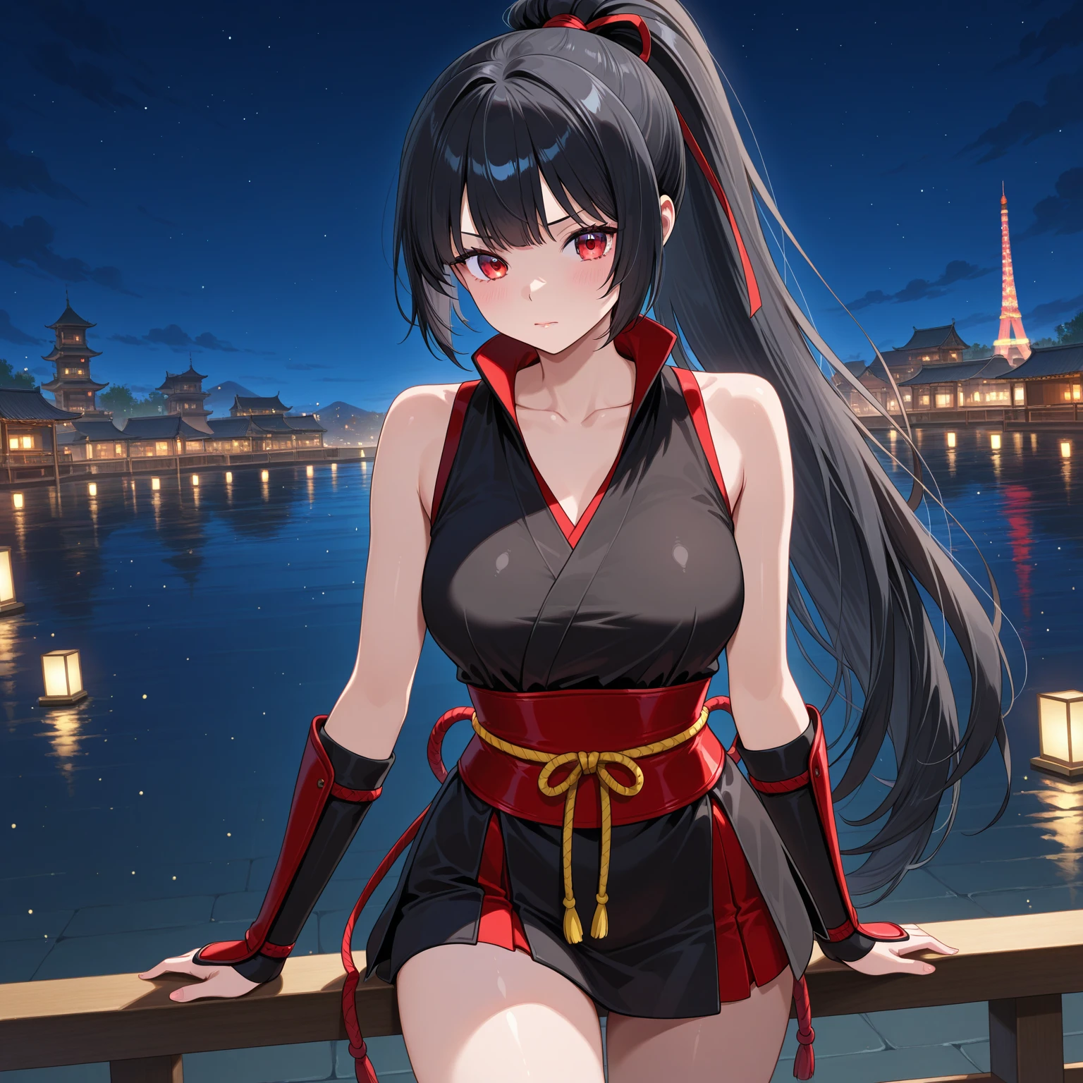 Japanese prostitute in the middle of the night in a dead end
