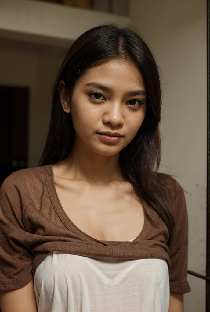 Tall, fair complexion, medium skin-tone, freckles, amber colored eyes, brown hair, wild, curly or wavy hair nepali girl