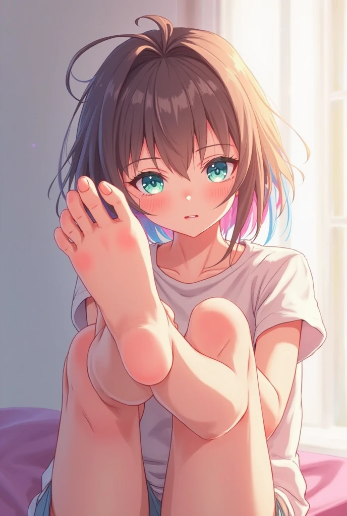 black hair、short hair、one girl、、small butt、Squirting、Completely naked、vagina、nipple、、low length、open your mouth、「a」open your mouth in the shape of、close the pale red eyes almost completely、Erotic、rape、hide your face with both hands、open your legs on the bed、love juice、raped by one man、Inserted a dick、crying a lot、Orgasm crazy、A very reluctant face、Watery eye