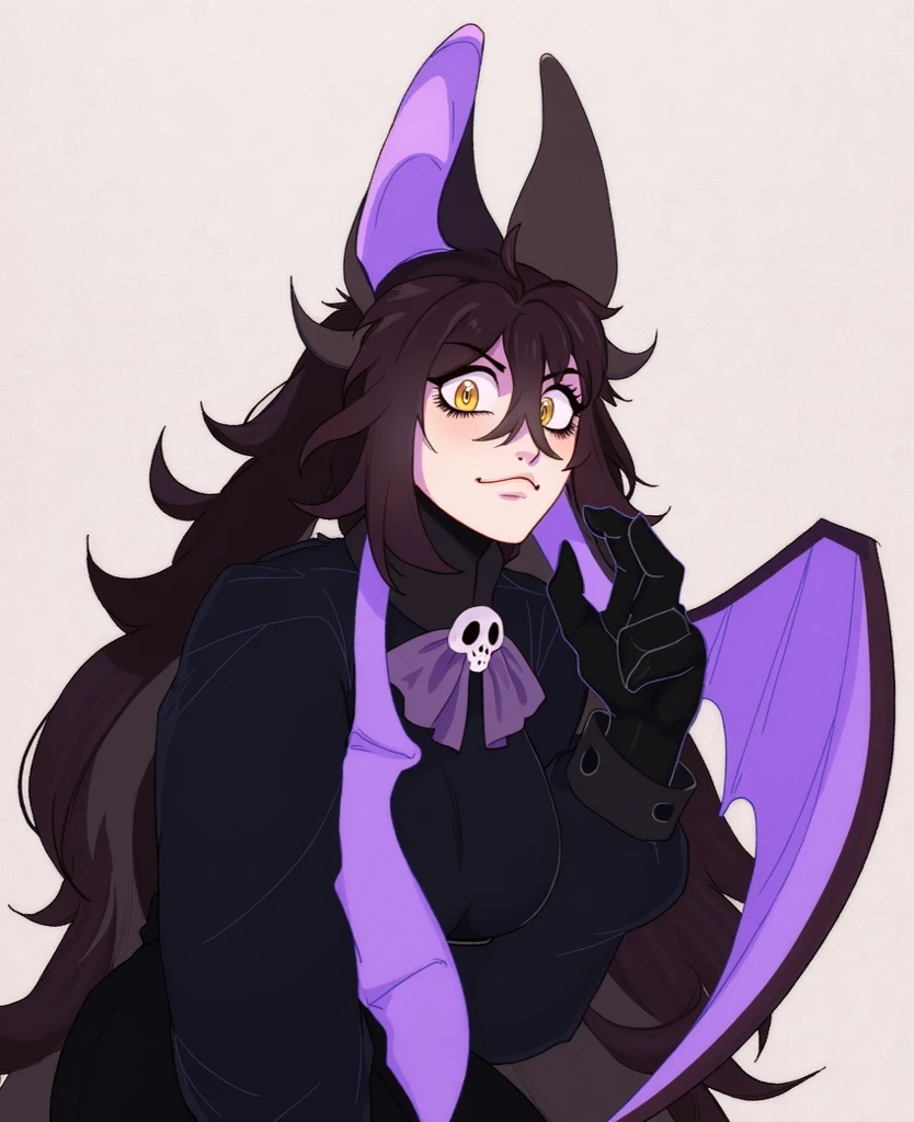 Character design，clothing design，monster girl, digimon, smiling, clawed hands，long hair，very intricate，Exquisite，frills，ribbon，bandages，potion bottles，pill，Y2K，E-girls，blindfold，Love decoration，subculture, void cosmic body