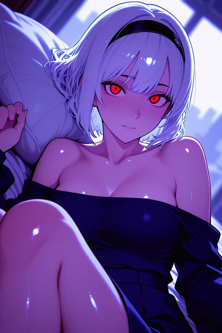 1 woman, only, kneeling, looking at the viewer, big breasts, Perfect eyes, seductive eyes,(beautiful:1.2),seductive eyes, whole body, perfect thighs, grayscale image,