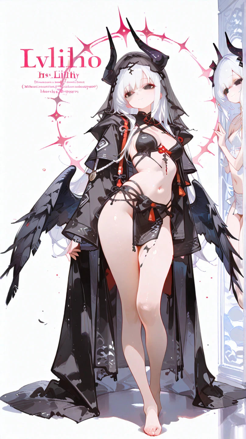 (Masterpiece), (Best Quality), Omnipotent, Full Moon, (Blackleg Decoration), 1girl, (Raven), White Chain, Ruins, 1gir, flower, flowd_flood, floud_moon, (crow), chain, ruins, 1gir, in flower, black_bikini, 1 girl in lace, navel,