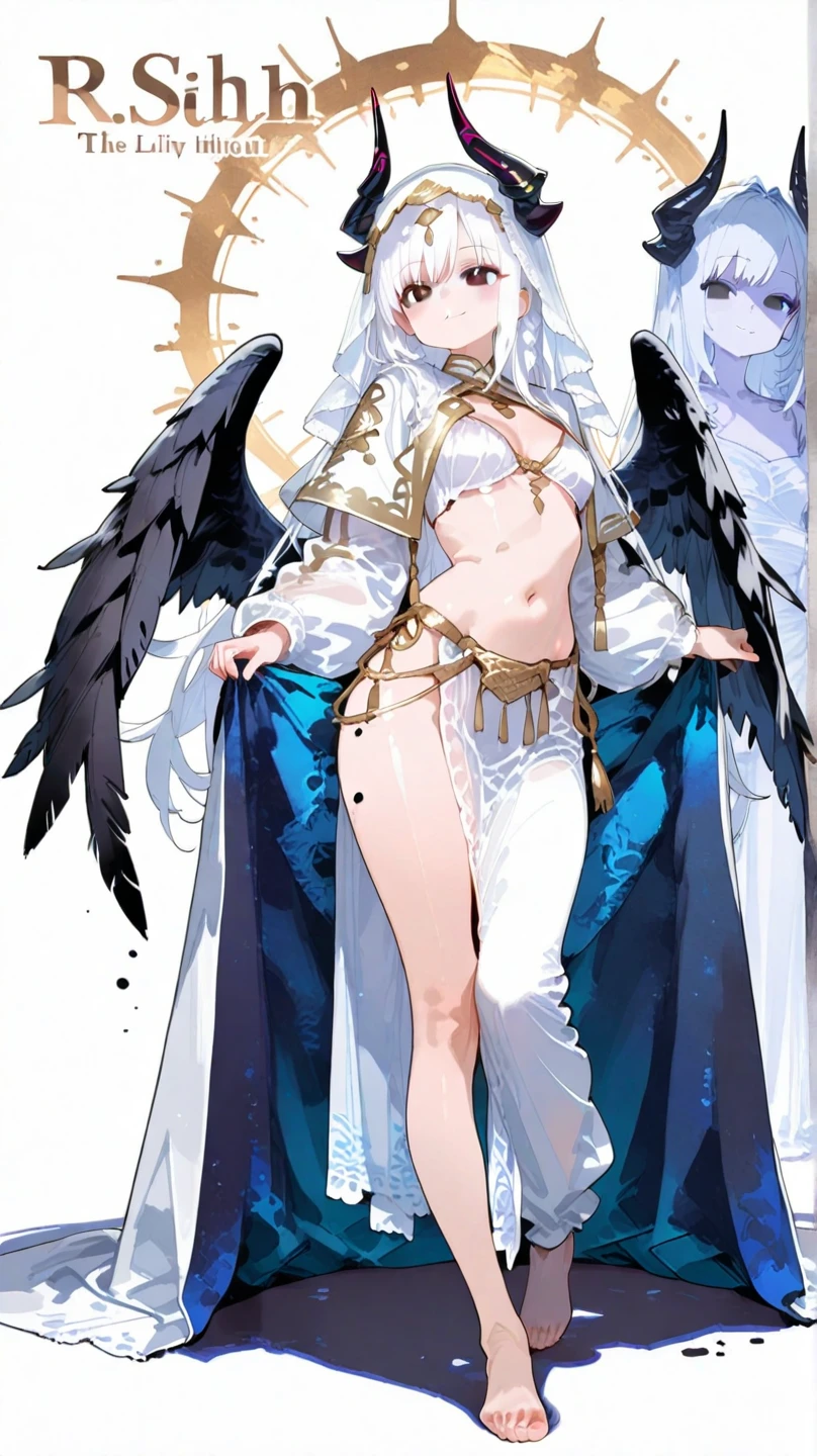 (masterpiece, top quality, best quality), (splash art), cute girl, angel of light, barefoot, white robe, flat chest, sexy, cleavage, braids, blonde, on the ground, transparent background