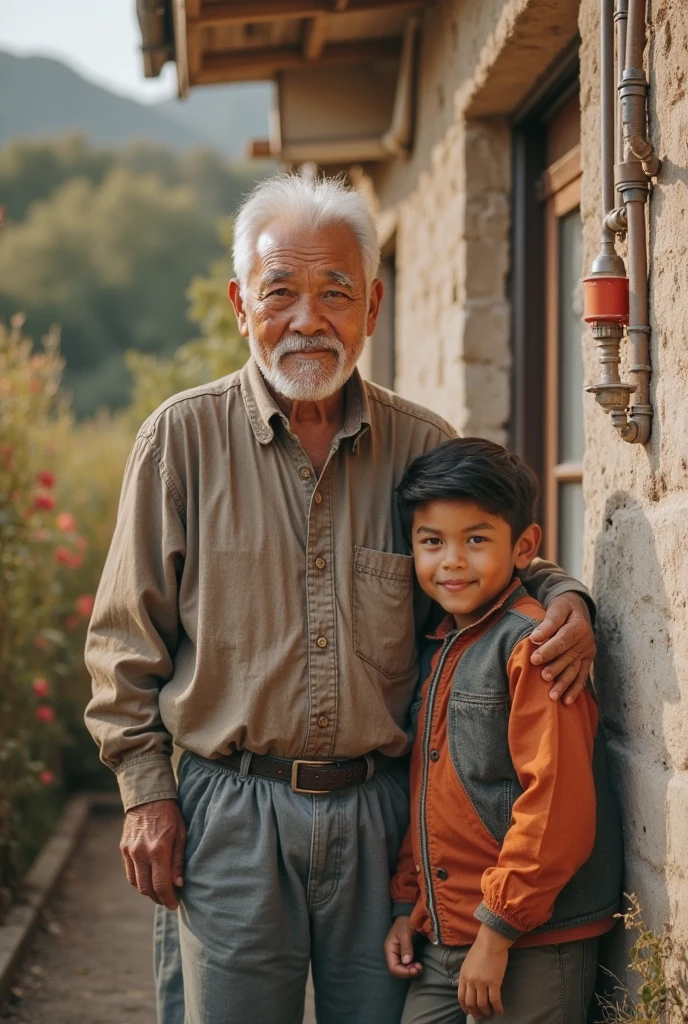 Old man with boy