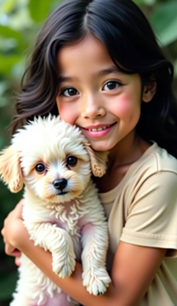 there is a holding a small Cachorro in her arms, segurando seu Yorkshire terrier, bonitinho, Pet, Pets, , bonitinhost, bela, bonitinhoness, comovente, beautiful bonitinho, Shih Tzu, childs, small Cachorro, visual deslumbrante, , bonitinho beautiful, adorable, bonitinho young girl, , sharp details, Cachorro, foto de retrato, bonitinho girl