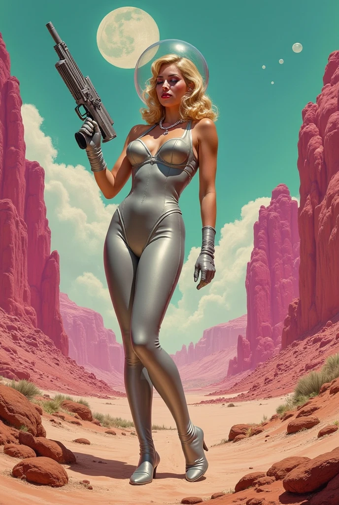 Ginger Lynn vestindo um traje espacial justo branco de seda com detalhes em renda branca, futurista cyberpunk, (((corpo inteiro))) no painel de quadrinhos, corpo todo, bold lineart illustration comics, olhos azuis sedutores, parted lips, Corpo perfeito, curved, Fitness, nsfw, ao estilo de Adam Hughes, (((obra prima))), (((adulto))) Explore retro-futuristic aesthetics, highlighting your confidence and skill. big city night, Blade Runner