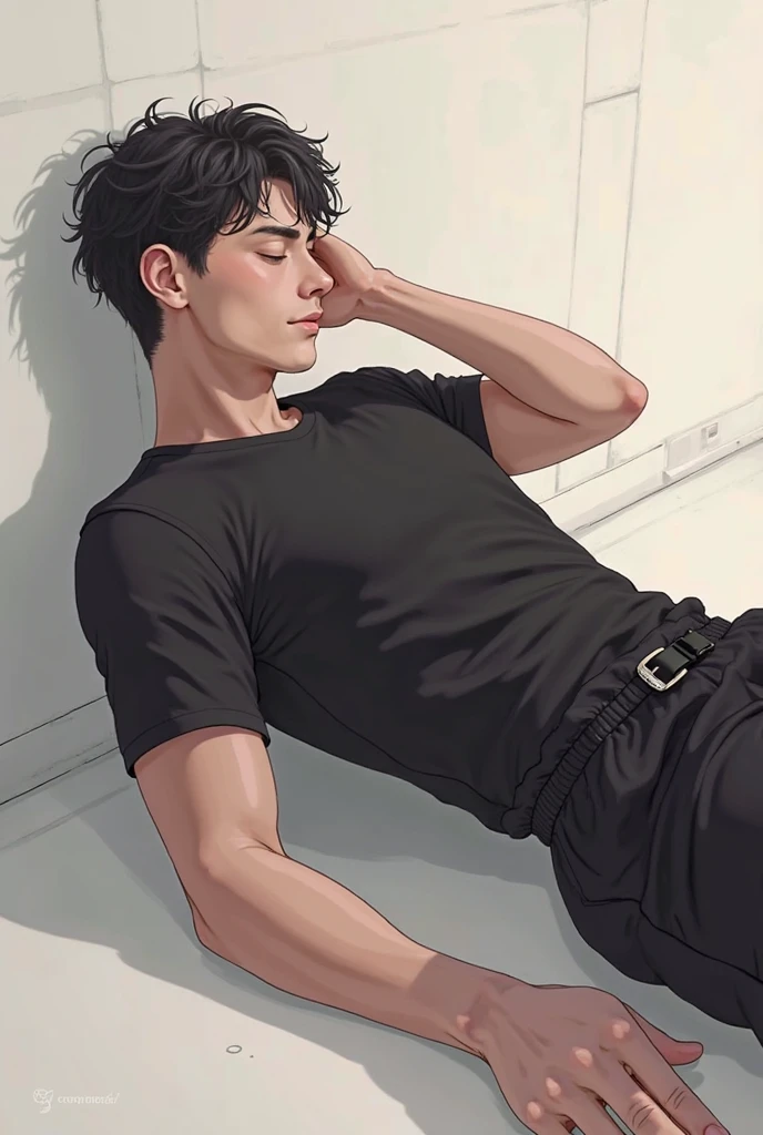 masterpiece, 1boy, adult, handsome, black hair, undercut hair, perfect face, detailed eyes and face, black eyes, clean shaved, muscular, capturing a rural atmosphere, dynamic lighting, unreal engine 5,
