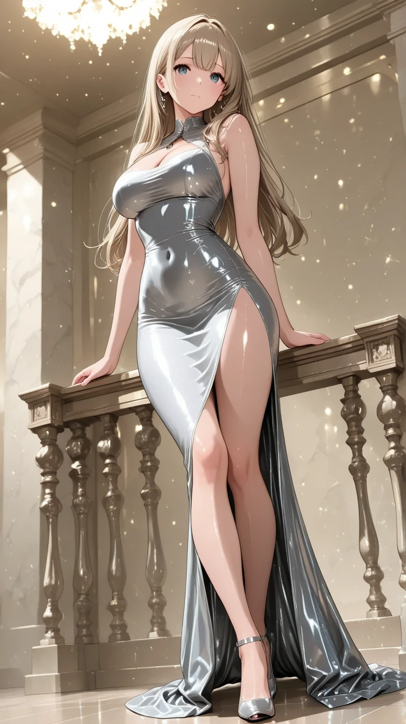 "Ayaka, a tall and slender woman, embodying elegance, with long, blonde hair flowing down her back, her striking facial features including high cheekbones, almond-shaped eyes, and a well-defined jawline, impeccably dressed reflecting her refined fashion sense, carrying herself with upright and authoritative confidence, in a photorealistic image, high-end fashion photography style, full body shot, 85mm lens, sophisticated and empowering lighting, high resolution 8K, capturing her commanding presence and impeccable style (high-end fashion photography:1.4), (elegance and confidence:1.3), (sophisticated lighting:1.2)"