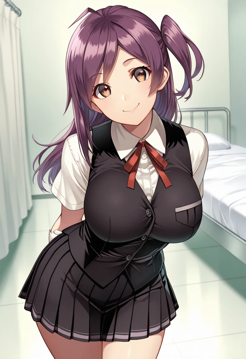 masterpiece, best quality, high resolution,
1mature women, solo, maid, enmaided, maid apron, black hair, scarlet eyes, cleavage, from front, facing viewer, face to face, smug on eyes,upper body, cleavage, medium breasts, portrait, emesis eyes, hu tao (genshin impact)