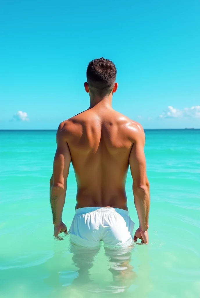to of a young 20 year old guy in a thong from behind and with a realistic tan line