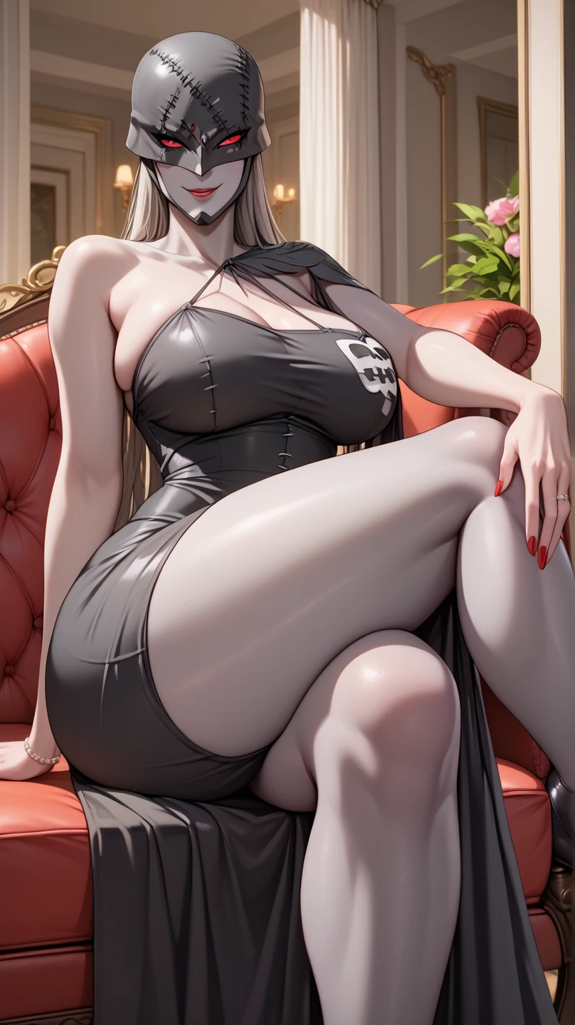 diona shin, sitting, portrait, red lips, nsfw, portrait, (masterpiece, best quality), solo, looking at viewer, fw.dona.shin, mature female, sexy, hot, white hair, diona shin, white background, white hair, very soft breast , soft breast , milf, milf face, tease, detail face , large breast, perky breasts, portrait, cowboy shot, square lips, long hair, very long hair, white hair, earrings , smirk, chubby , milf, milf face, fantasy cloth, sexy, mini skirt, heels, sitting, full body