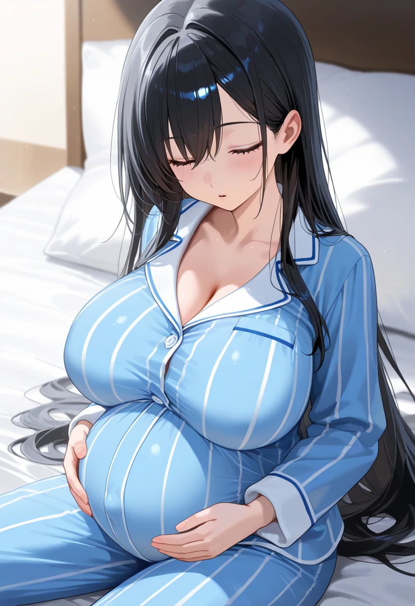 Modest brunette、Loose curly hair、boredom、ponytail、woman in her 30s、35 years old、OL、adult women、Working women、At work、white short sleeve shirt、skirt side、white underwear、(cry cry、they hesitate、while taking off clothes)、beautiful bridge、bedroom、cleavage of breasts、The beauty of the scaffolding、Yoga poses、open legs,pregnancy