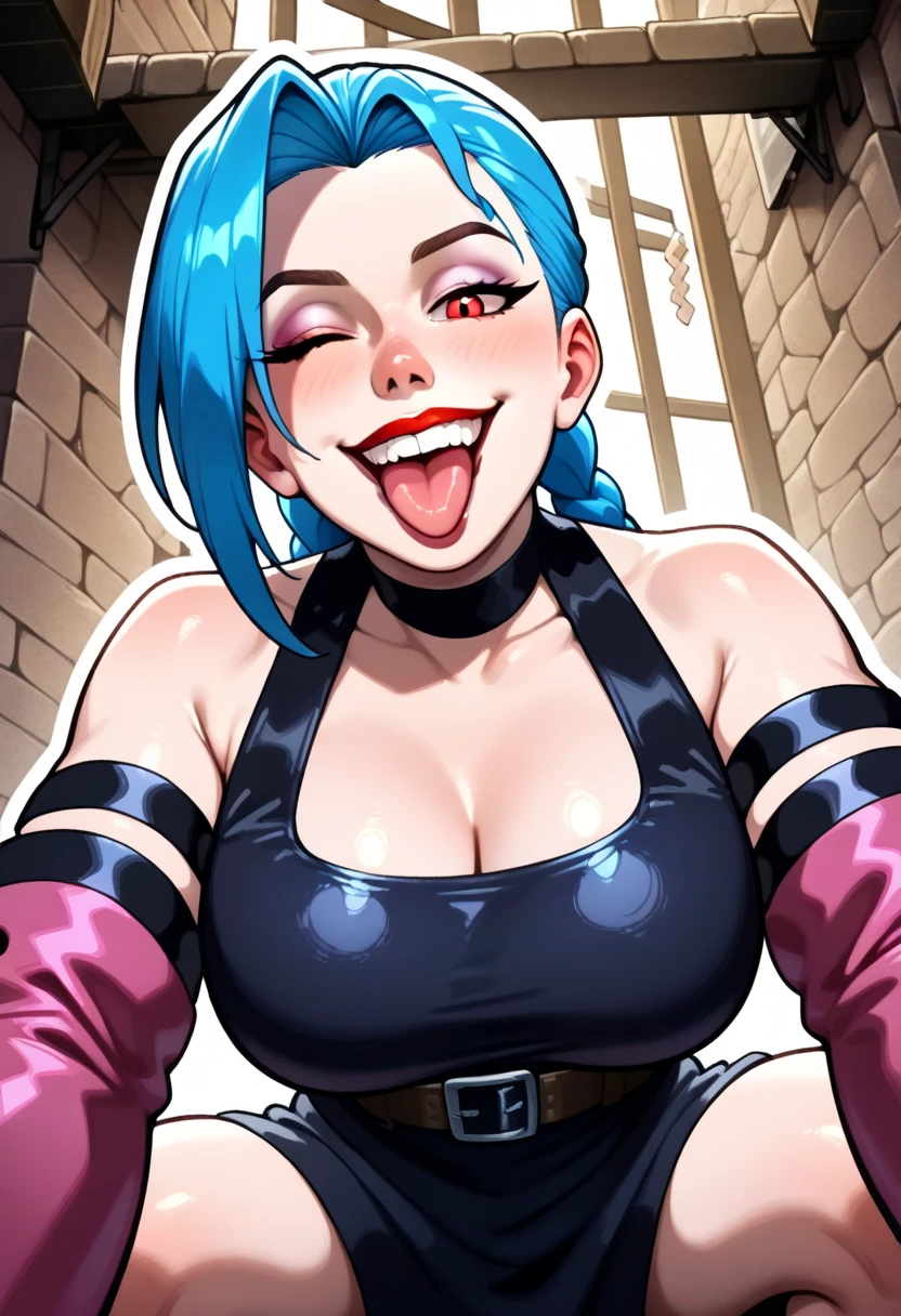 Gaze, smile, Large Breasts, Sexy Prisoner